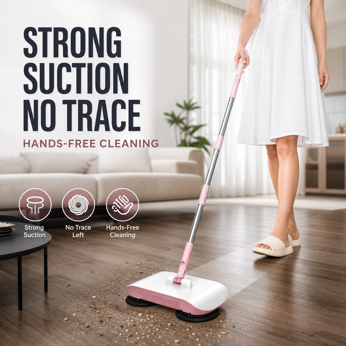 📢📢 50% OFF!! Smart 3‑in‑1 Robot Vacuum | Vacuum, Mop, Broom
